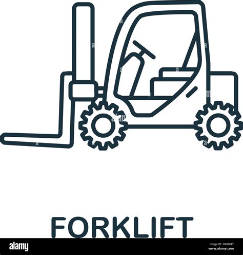 Forklift Icon Simple Line Element Forklift Symbol For Templates Web