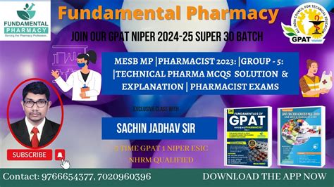 Esb Mp Pharmacist Pharmacist Pyq Paper Solution