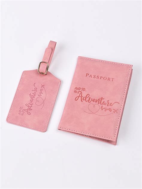 2 Pieces Fashion Travel Passport Protective Cases, Retro Luggage