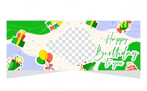 Premium Vector | Happy birthday template banner