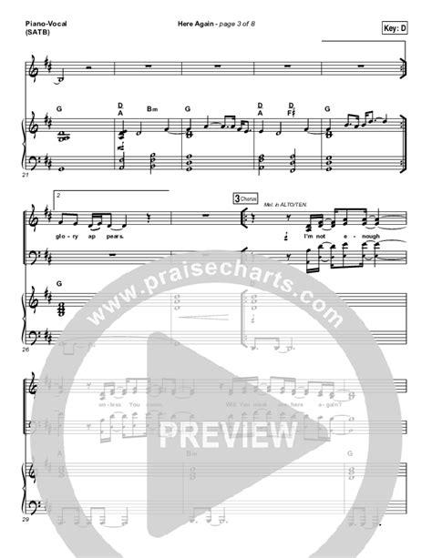 Here Again Sheet Music PDF (Elevation Worship) - PraiseCharts