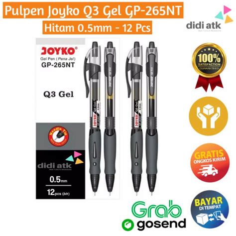 Jual Pulpen Joyko GP 265 NT Pena Tinta Hitam Q3 Gel Pen Jel Cetrek