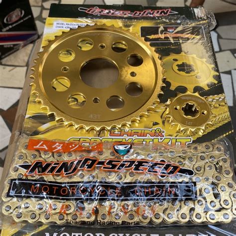 Ninja Speed Gold Chain Sprocket Set For Raider150 New Reborn Not For