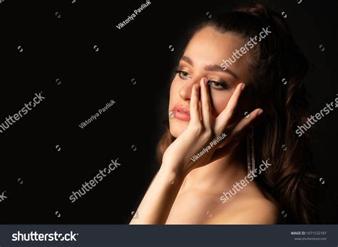 Fashion Studio Portrait Magnificent Brunette Woman Stock Photo 1971532187 Shutterstock