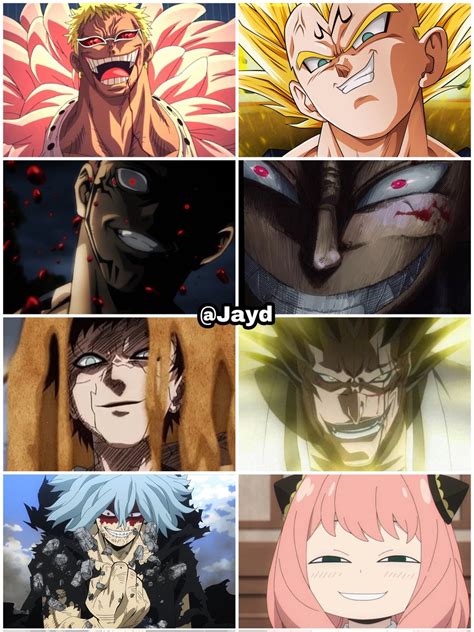 Jayd🍥road To 12k On Twitter Which Of These Anime Characters Has The Most Menacing Smile😈