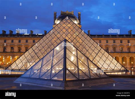 The Louvre Museum at night, Paris, France Stock Photo - Alamy