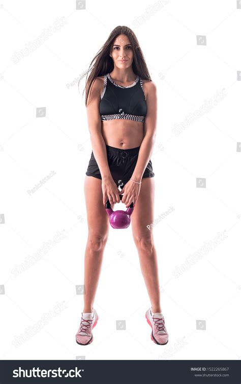 Perfect Athletic Brunette Gym Girl Standing Stock Photo 1522265867 Shutterstock