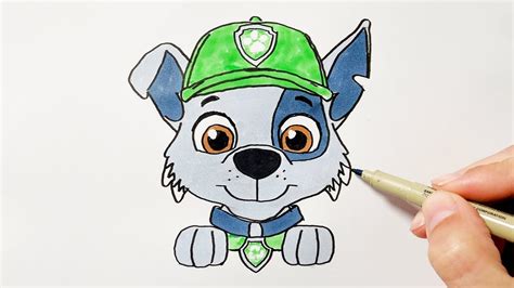 How To Draw Rocky From Paw Patrol Youtube