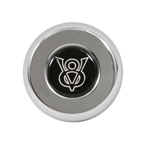 Grant 5682 Grant Horn Button Chrome V8 Logo Classic And Challenger Wheels