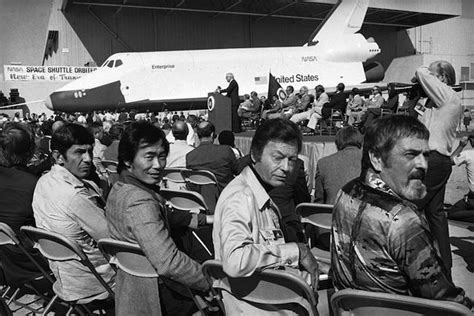 1976: the Star Trek cast meet the Space Shuttle Orbiter Enterprise ...