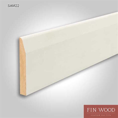 Mdf Chamfered Skirting Boards White Primed Mm Craftedforlife