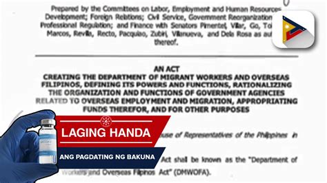 Senate Committee On Labor Nagsumite Na Ng Report Kaugnay Sa Panukalang