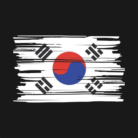 South Korea Flag Brush Vector Art At Vecteezy