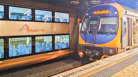 Sydney Double Decker Trains In Action Night Time Views YouTube