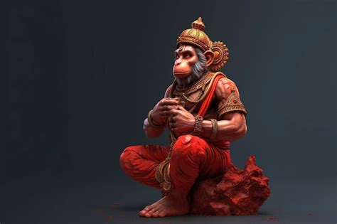 Premium Photo Representation Of Hanuman Hindu Monkey God Ai Generated