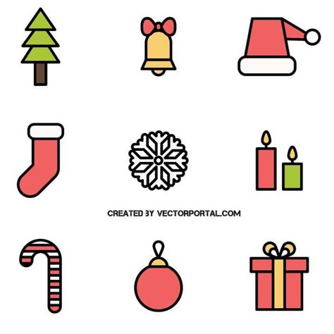 ICONS FOR CHRISTMAS.ai Royalty Free Stock SVG Vector