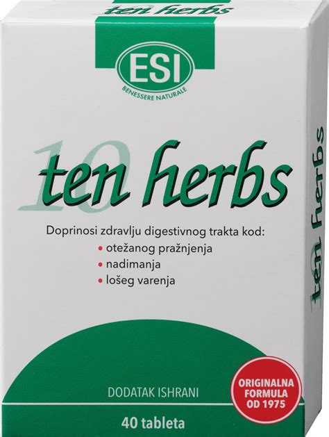 ESI Ten Herbs Prirodni Laksativ 40 Kom Povoljna Online Kupovina Dm Rs