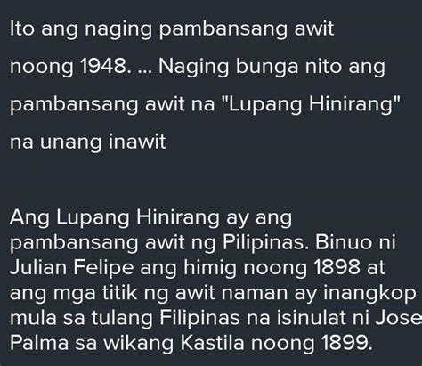 Paglikha Ng Pambansang Awit Ng Pilipinas Brainlyph