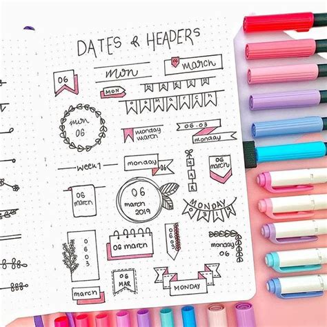 Bujo 💕 Sur Instagram Need Some Dates Headers