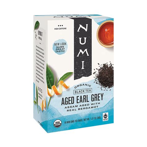 Numi Organic Aged Earl Grey Bergamot Assam Black Tea Bags Fortuna