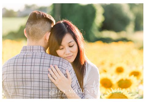 Manley And Lorie Toronto Whimsical Sunflower Field Engagement Ec3