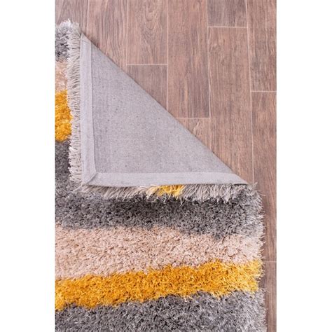 Ebern Designs Ani Boston Shaggy Ochre Rug Wayfair Co Uk