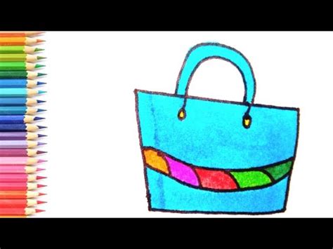 How To Draw Shopping Bag Easy Shopping Bag Drawing YouTube