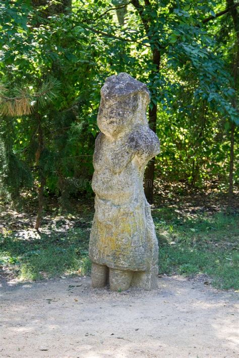 Ancient Stone Statue Of Scythian Warrior Stock Image Image Of