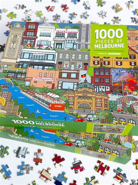 Melbourne 1000 piece puzzle by LAWZ DRAWZ - Souvenirs Direct