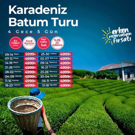 Doğu Karadeniz Yaylalar ve Batum Turu Badi Etkinlik