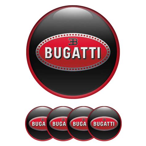 Bugatti Emblem Set of 4 X All Sizes Domed Silicone Stickers 3D Print ...