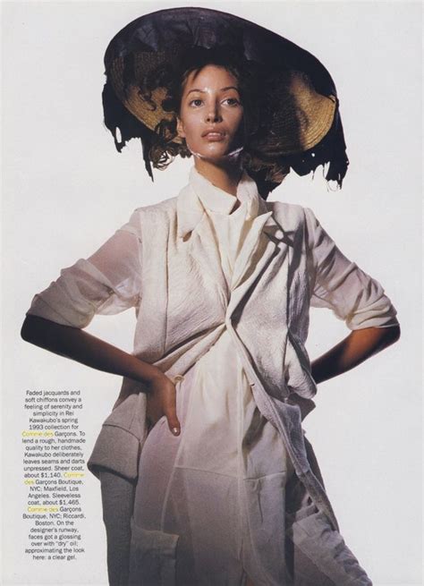 Christy Turlington in Comme des Garçons Ensemble photographed by