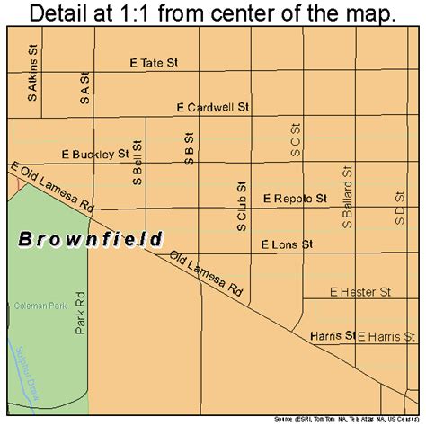 Brownfield Texas Street Map 4810720