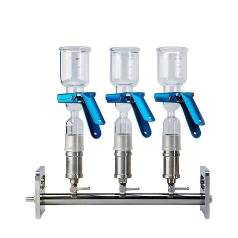 Laboratory Multi Branch Glass Vacuum Filter Manifolds Solvent