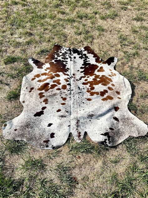 Genuine Tricolor Cowhide Rug Speckled Brazilian Cow Hide Rug Etsy