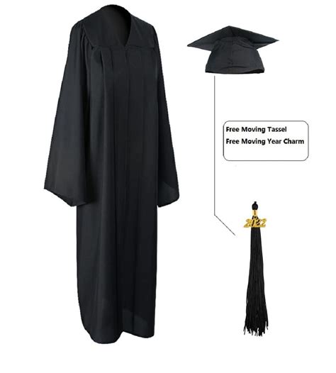 Buy [2022 2023] Hepna Matte Graduation Gown Cap Tassel Set Uniforms