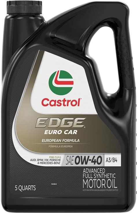 Amazon.com: Castrol Edge Euro 0W-40 A3/B4 Advanced Full Synthetic Motor ...