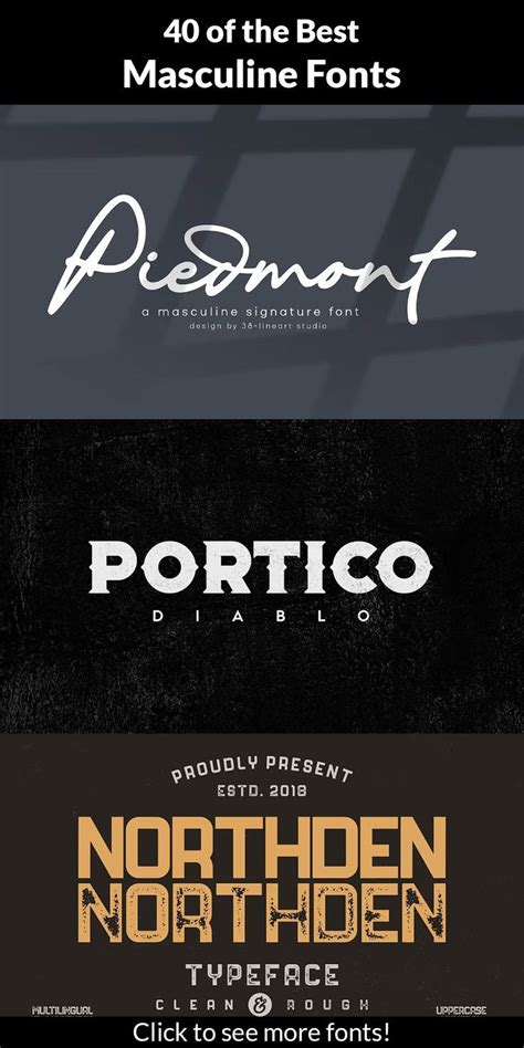 Masculine Fonts To Add A Manly Touch To Your Designs In