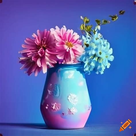 Colorful Soda Can Vase With Blooming Flowers On Craiyon