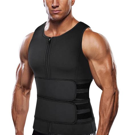 COMFREE Men Sauna Suit Hot Neoprene Body Shaper Waist Trainer Sweat