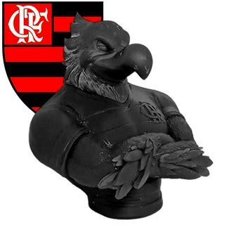 Mascote do Flamengo Colecionável de Impressão 3D Urubu Brabo de Resina