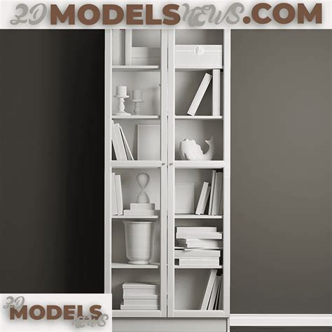 Ikea Billy Bookcase Oksberg Model 3d Models News