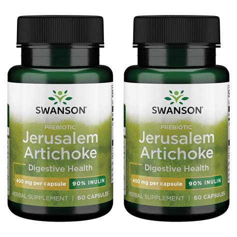 Swanson Prebiotic Jerusalem Artichoke 90 Inulin 400 Mg 60 Caps 2