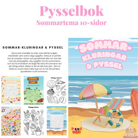 Pysselbok Med Sommartema Teach Academy