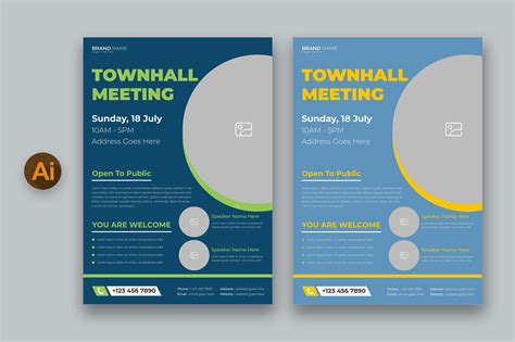 Town Hall Meeting Flyer Template 3