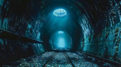 Premium Photo | Scary Haunted Tunnel The Haunting Whisper of Light at Tunnels End