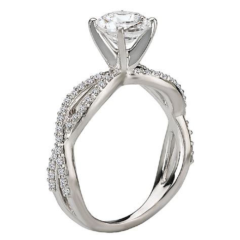 18k White Gold And Diamond Infinity Engagement Ring By Romance