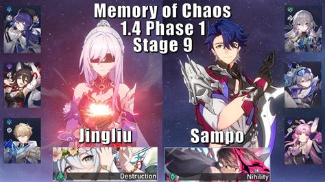 E0 Jingliu And E6 Sampo New 1 4 Memory Of Chaos 9 Honkai Star Rail