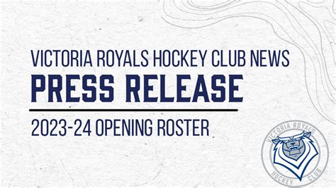 Royals announce 2023-24 Opening Night roster - Victoria Royals