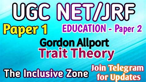 Personality Gordon Allport Trait Theory Types Of Trait Theory